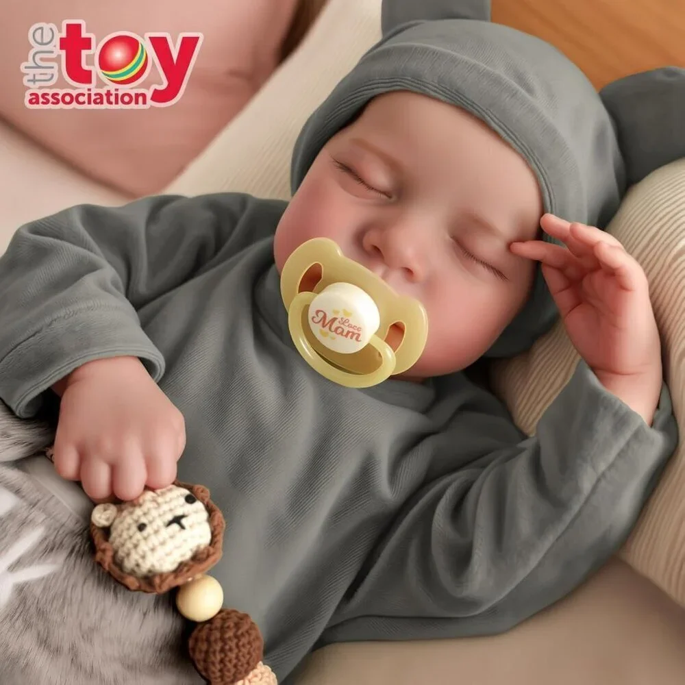🆕17inch Silicone Body Newborn Baby Doll Poseable Limbs Sleeping Doll Girl